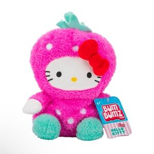 ⚡️NWT 7.5” Sanrio Hello Kitty as a Strawberry 🍓 Fruitbumz Bumbumz by Russ